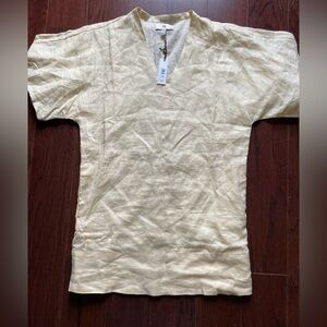 Banana Republic Colette Linen Tunic Oversized Dress Puff Sleeves NWT Beachy